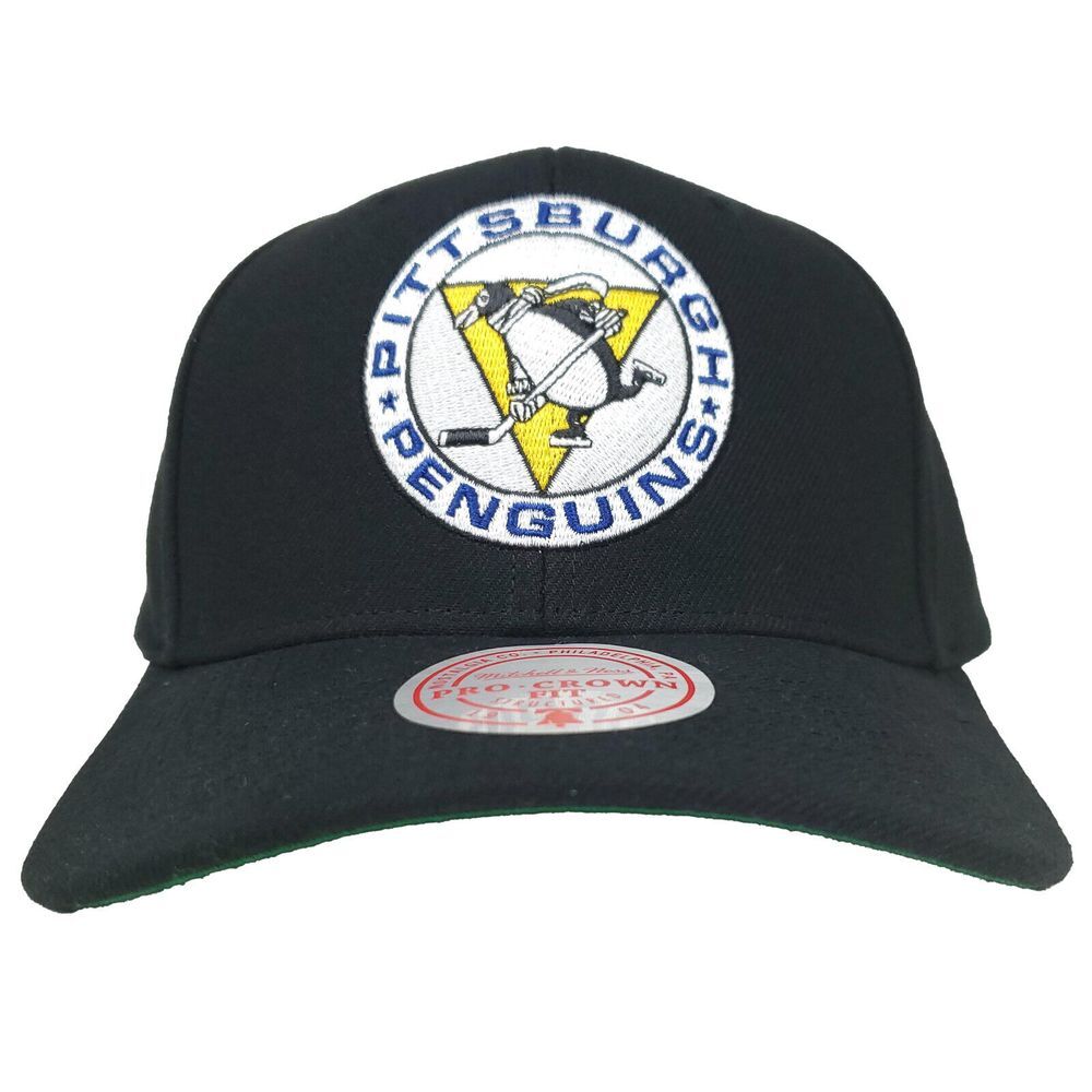 Pittsburgh Penguins Mitchell & Ness NHL‎ Pro Fit Snapback Hat Cap Black NWT